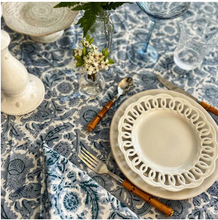 Load image into Gallery viewer, Bird of Paradise Round Tablecloth-Blue