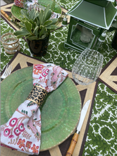 Load image into Gallery viewer, Bird of Paradise Round Tablecloth-Moss