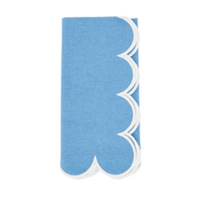 Load image into Gallery viewer, Periwinkle Blue Scalloped Napkin