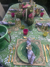 Load image into Gallery viewer, Pomegranate Green Tablecloth