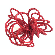 Load image into Gallery viewer, Red Bow Beaded Napkin Ring