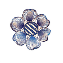 Load image into Gallery viewer, Flora Weave Basket-Navy