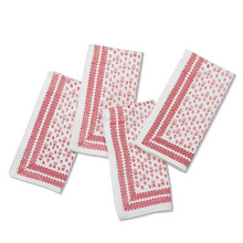Load image into Gallery viewer, Red Modern Bandana Napkin