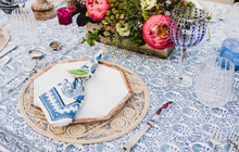 Load image into Gallery viewer, Caroline Blue Tablecloth