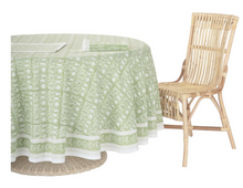 Load image into Gallery viewer, Green Jasmine Round Tablecloth