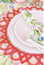 Load image into Gallery viewer, Red Round Rice Paper Placemats