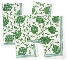 Load image into Gallery viewer, Dancing Artichoke Green Napkins