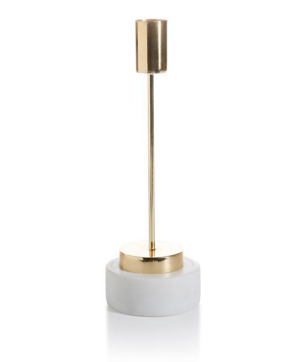 Celine Brass and Marble Candlestick