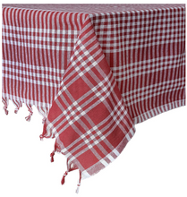 Load image into Gallery viewer, Buffalo Checked Red/White Tablecloth
