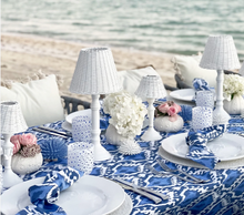 Load image into Gallery viewer, Ikat Blue Tablecloth