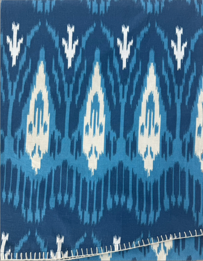 Dylan Ikat Round Tablecloth