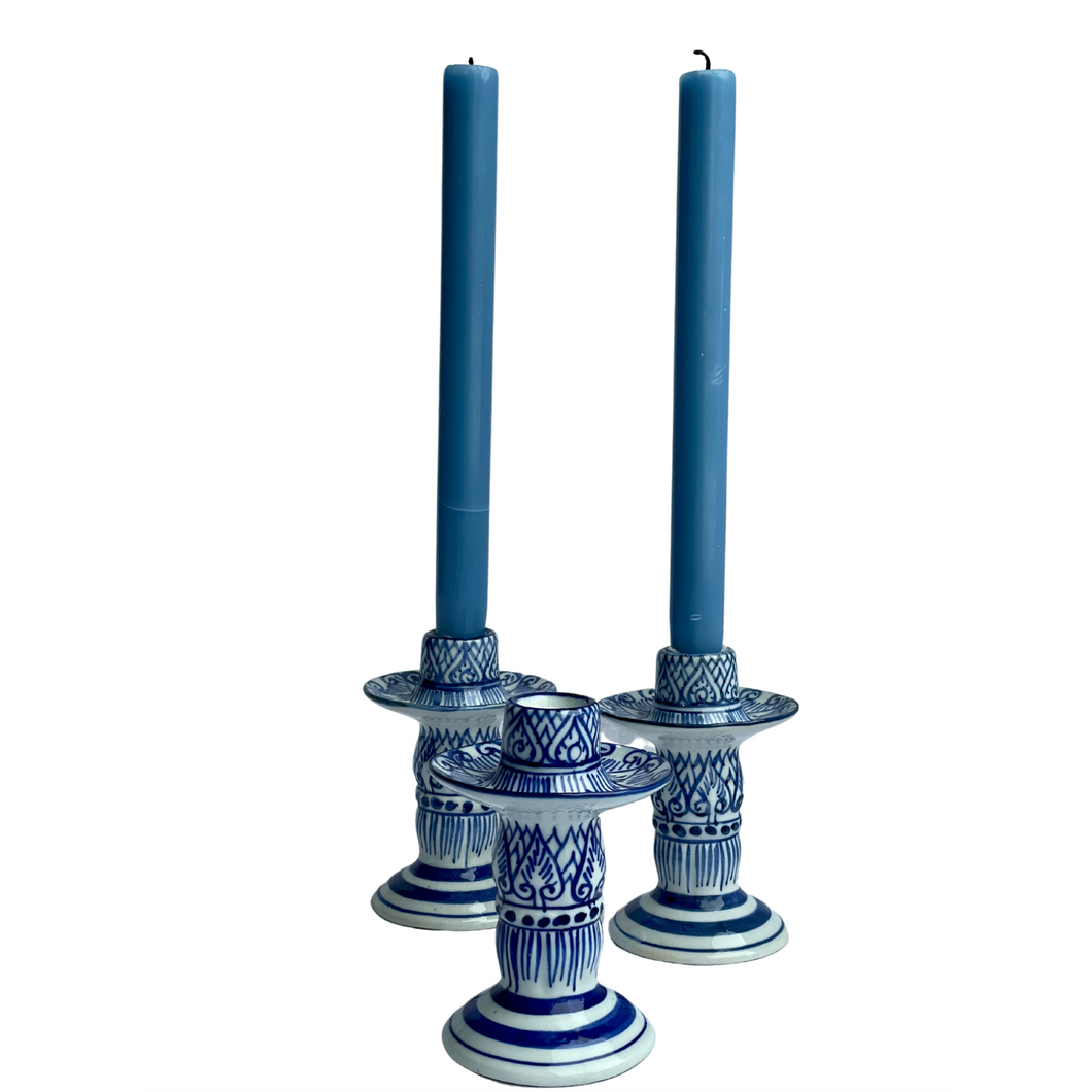 Blue & White Candlesticks