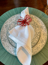 Load image into Gallery viewer, Red Bow Beaded Napkin Ring
