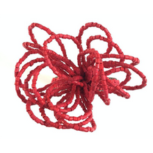 Load image into Gallery viewer, Red Bow Beaded Napkin Ring

