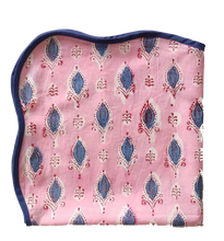 Load image into Gallery viewer, Pink &amp; Blue Piping Wave Scallop Napkin

