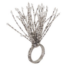 Load image into Gallery viewer, Silver Beaded Napkin Ring
