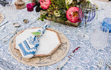 Load image into Gallery viewer, Caroline Blue Tablecloth
