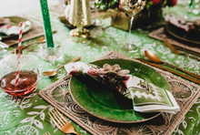 Load image into Gallery viewer, Pomegranate Green Tablecloth
