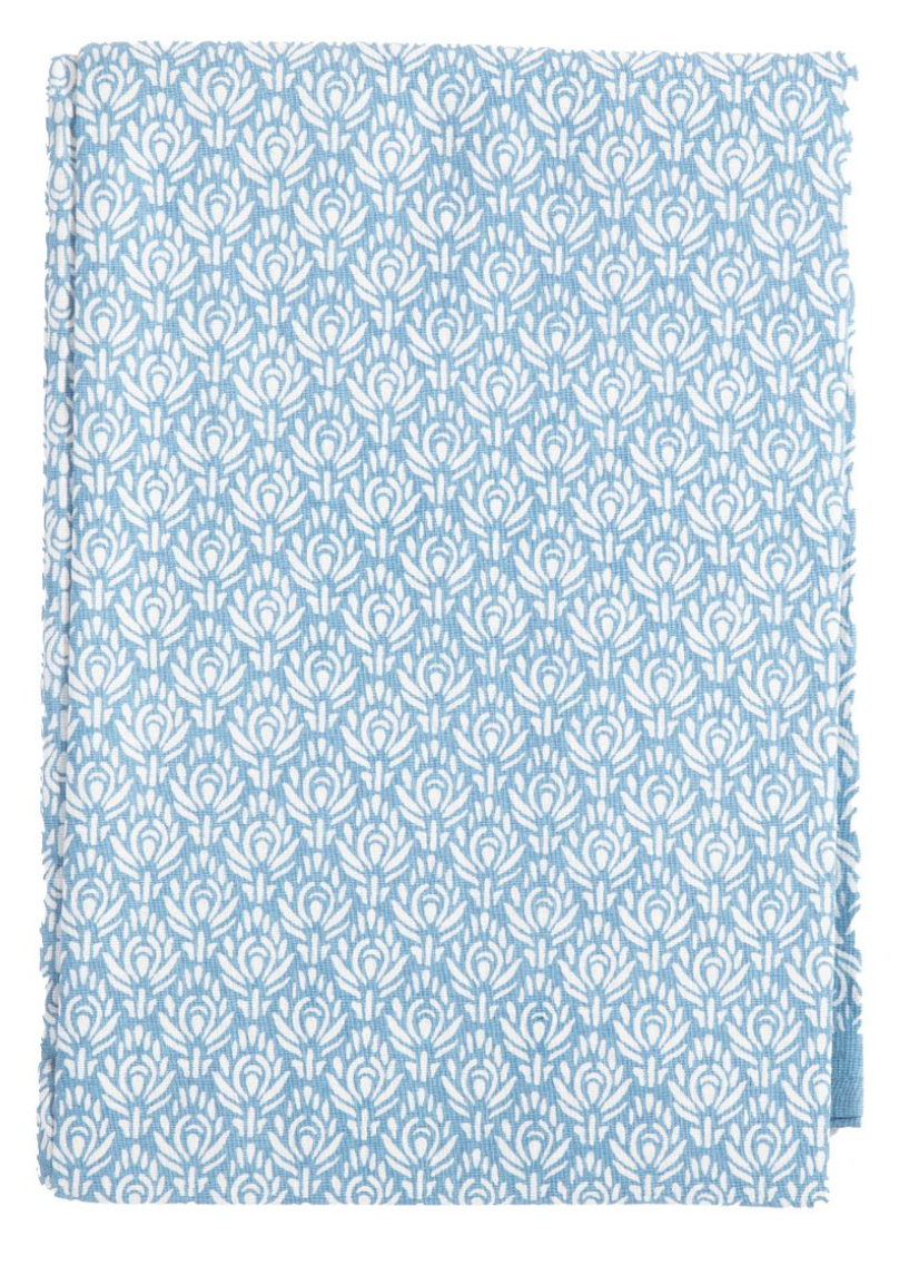 Peacock Blue Round Tablecloth