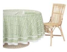 Load image into Gallery viewer, Green Jasmine Round Tablecloth
