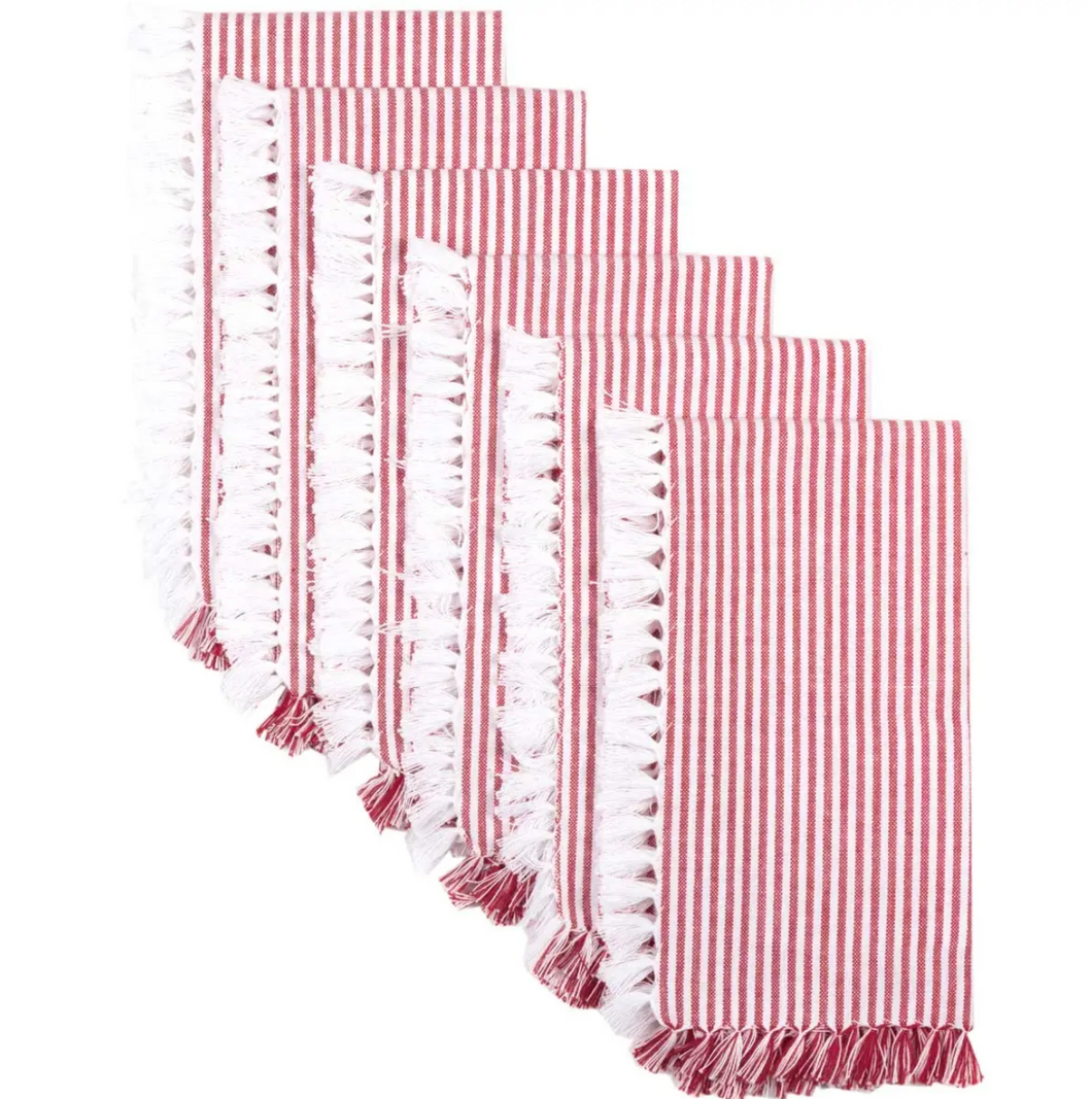 Candy Cane Red Stripped Napkin