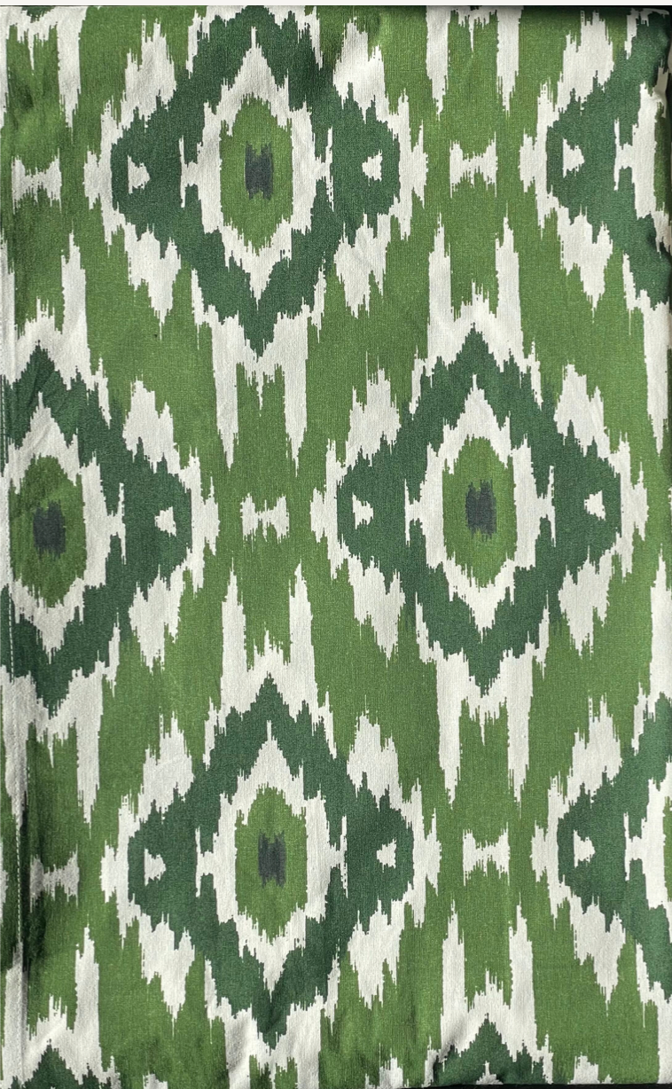 Ikat Green Tablecloth